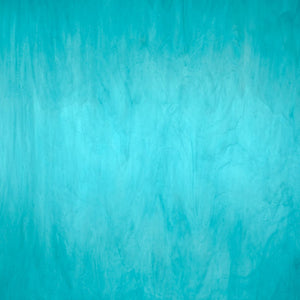 AG145 artisan glass teal blue with white 12 x 15