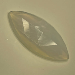 42mm x 20mm white opal navette jewel