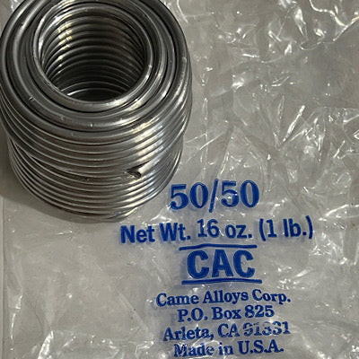 50/50 solder, 1 pound roll Came Alloys Corp.