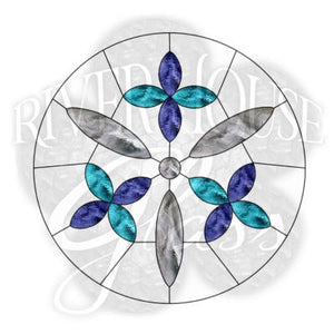 Navette Jewel & Bevel Pattern, 10" diameter - Digital pattern