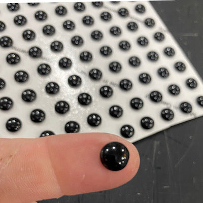 SALE:  8 mm black smooth round jewel