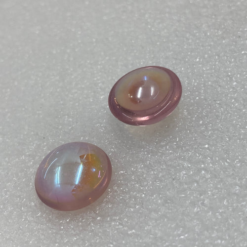 15mm selenium pink iridescent smooth jewel