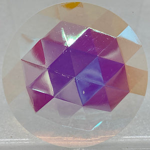 50mm iridescent crystal faceted jewel