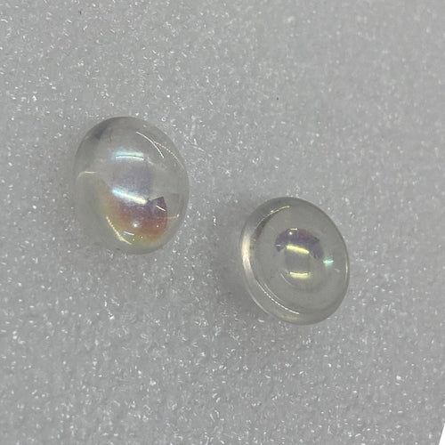 15mm opal white iridescent smooth jewel