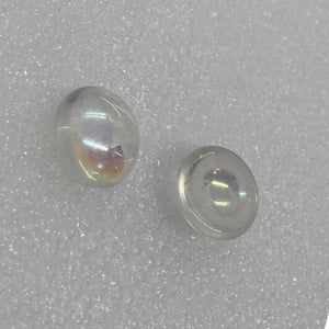 15mm opal white iridescent smooth jewel