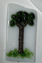 Load image into Gallery viewer, Tree tops/shamrocks/green hearts 96 COE murrini, millefiori, 1.5 oz sticks