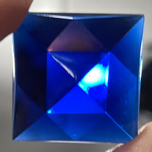 Load image into Gallery viewer, SALE: 30mm square cobalt blue faceted jewel